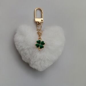 Handcrafted Plush Heart Bag Charm | Lucky Luxe Accent